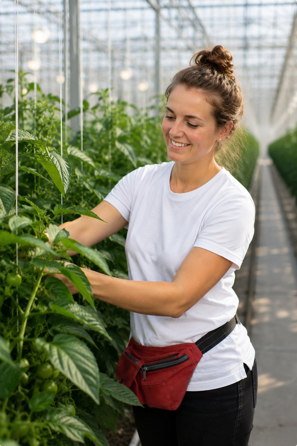 Medewerker in de kas